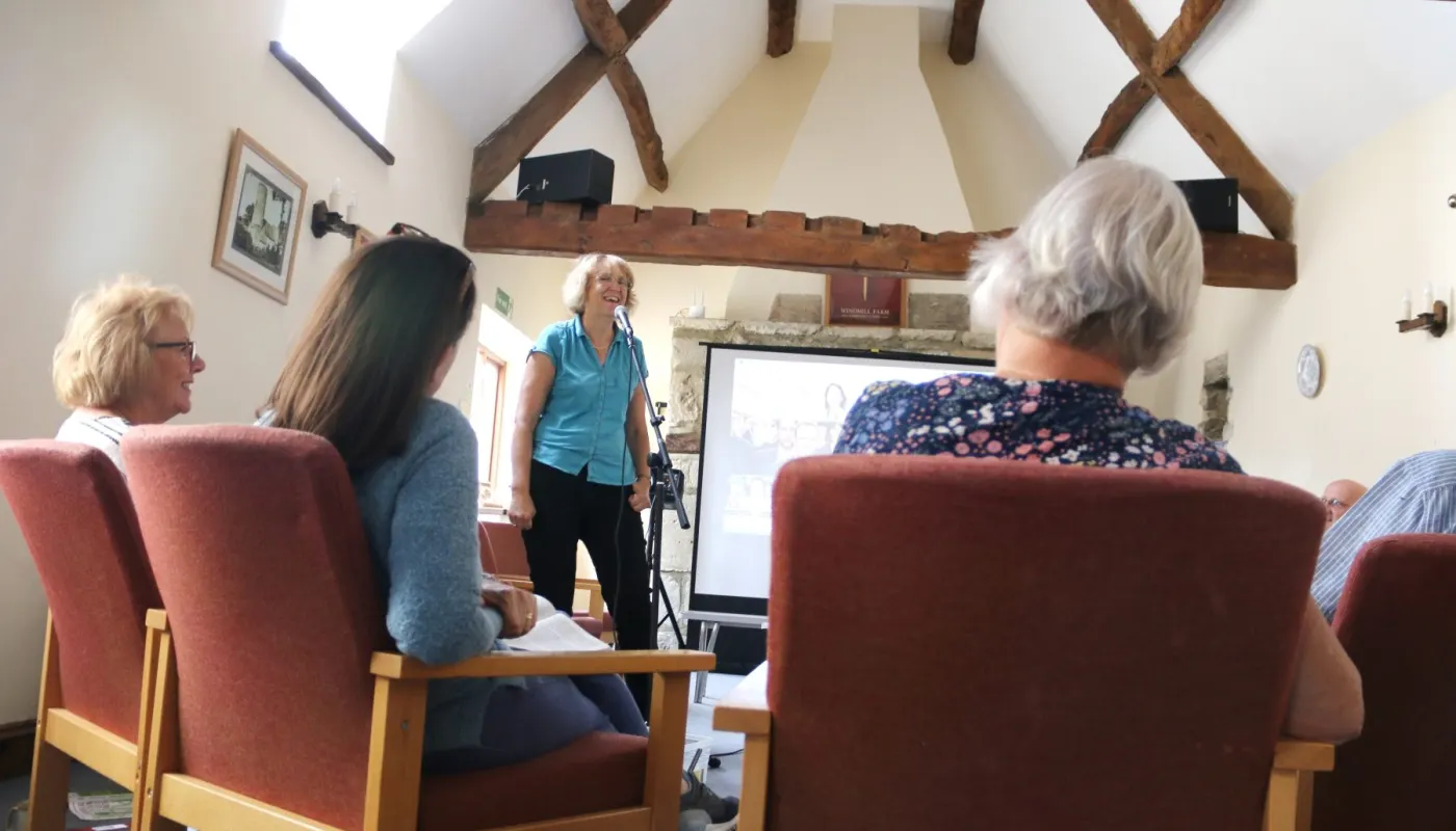 A meeting in the 15th-century stone barn