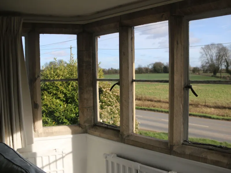 The view from a mullioned window