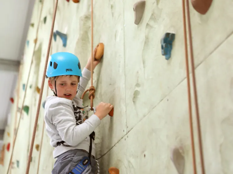 The indoor climbing wall