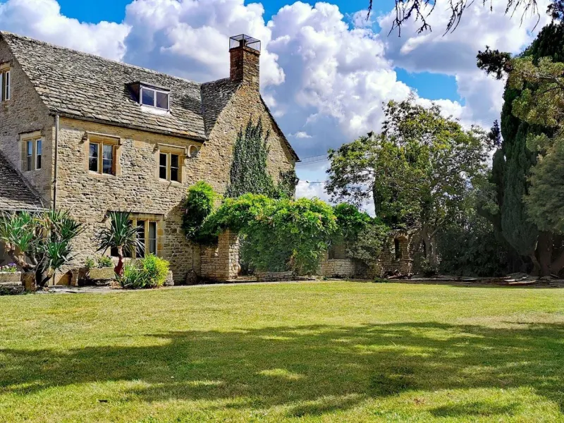 The house across the lawn