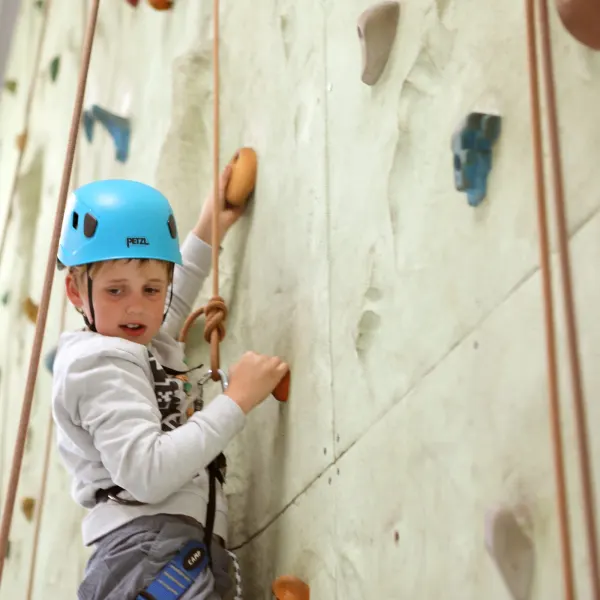 The indoor climbing wall