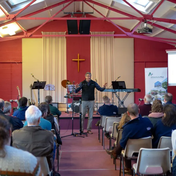 A gathering in the main hall