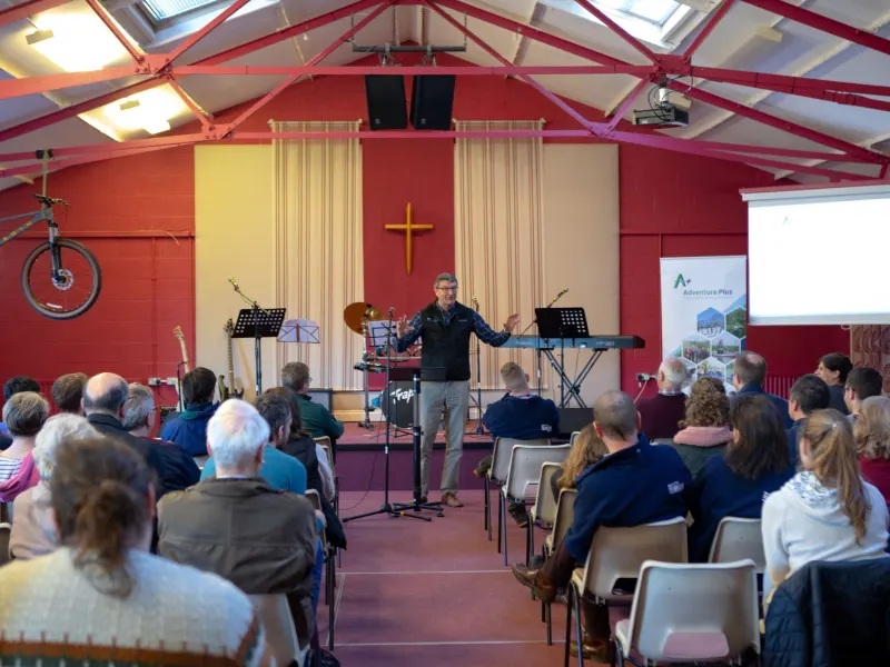 A gathering in the main hall